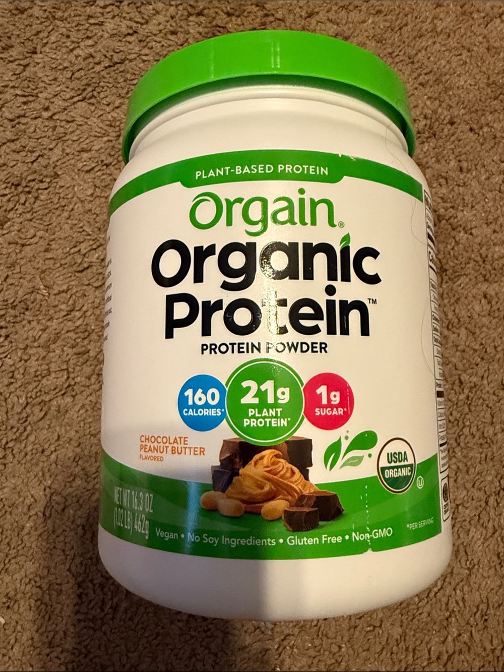 Organic Protein Powder - White and Green